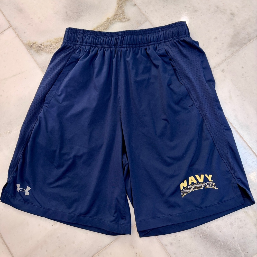 Under Armour Men's Athletic Shorts Navy Midshipmen size medium
